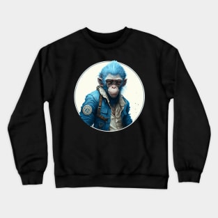 Blue Apeing Crewneck Sweatshirt